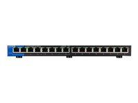 Linksys 24-portars desktopmodell Gigabit POE-switch (LGS116P), Ohanterad, L2, Gigabit Ethernet (10/100/1000), Strömförsörjning via Ethernet (PoE) stöd LGS116P-EU