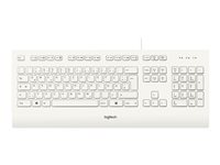 Logitech K280E Pro f/ Business, Fullstor (100 %), Kabel, USB, QWERTZ, Vit 920-008319