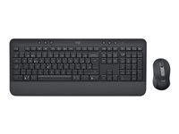 Logitech Signature MK650 for Business - Sats med tangentbord och mus - trådlös - 2.4 GHz, Bluetooth LE - QWERTY - brittisk - offwhite 920-011027