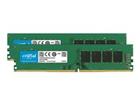 Crucial - DDR4 - sats - 32 GB: 2 x 16 GB - DIMM 288-pin - 3200 MHz / PC4-25600 - CL22 - 1.2 V - ej buffrad - icke ECC CT2K16G4DFD832A