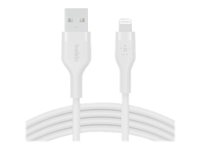 Belkin CAA008BT1MWH, 1 m, USB A, USB C/Lightning, Hankoppling, Hankoppling, Vit CAA008BT1MWH