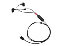 Lenovo Go - Headset - inuti örat - kabelansluten - aktiv brusradering - USB-C - åsksvart - Certifierad för Skype for Buisness, Certifierad för Microsoft-teams 4XD1C99220