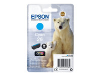 Epson Polar bear Enpack cyan 26 Claria Premium-bläck, 4,5 ml, 300 sidor, 1 styck C13T26124022