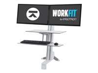 Ergotron WorkFit-S, Multimediastativ, Vit, Gjuten aluminium, Plast, Stål, PC, 11,3 kg, 61 cm (24") 33-349-211