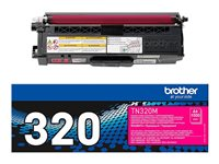 Brother TN-320M, 1500 sidor, Magenta, 1 styck TN320M