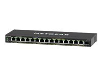 NETGEAR GS316EP-100PES, hanterad, Gigabit Ethernet (10/100/1000), Full duplex, Strömförsörjning via Ethernet (PoE) stöd GS316EP-100PES