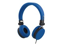 H300 Headphones with microphone, foldable, 3.5 mm, blue HL-W201