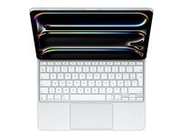 Apple Magic Keyboard - Tangentbord och foliefodral - med pekdyna - bakgrundsbelyst - Apple Smart connector - AZERTY - fransk - vit MWR43F/A