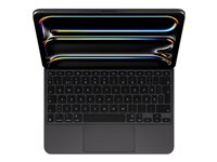 Apple Magic Keyboard - Tangentbord och foliefodral - med pekdyna - bakgrundsbelyst - Apple Smart connector - svensk - svart - för Apple 11-inch iPad Pro (M4) MWR23S/A