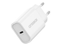 OtterBox - Strömadapter - 20 Watt - PD (24 pin USB-C) - vit 78-81340