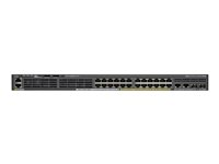 Cisco Catalyst 2960X-24PSQ-L - Switch - Managed - 24 x 10/100/1000 (8 PoE+) + 2 x Gigabit SFP + 2 x 10/100/1000 - desktop, rack-mountable - PoE+ (110 W) WS-C2960X-24PSQ-L