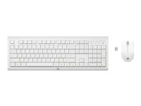 HP C2710 Combo Keyboard, Trådlös, RF Trådlös, Mekaniska tangentbrytare, QWERTY, Vit, Mus inkluderad M7P30AA#ABB