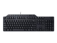 DELL KB-522, Fullstor (100 %), Kabel, USB, QWERTY, Svart, Silver KB522-BK-NORW