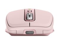 Logitech MX Anywhere 3 - Mus - laser - 6 knappar - trådlös - 2.4 GHz, Bluetooth - trådlös USB-mottagare - rosa 910-005990