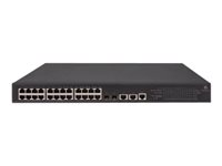 HPE OfficeConnect 1950 24G 2SFP+ 2XGT PoE+, hanterad, L3, Gigabit Ethernet (10/100/1000), Strömförsörjning via Ethernet (PoE) stöd, Rackmontering, 1U JG962A#ABB