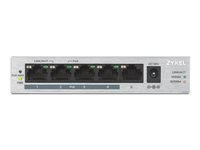 Zyxel GS1005HP, Ohanterad, Gigabit Ethernet (10/100/1000), Full duplex, Strömförsörjning via Ethernet (PoE) stöd GS1005HP-EU0101F