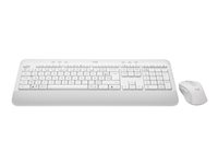 Logitech Signature MK650 for Business - Sats med tangentbord och mus - trådlös - 2.4 GHz, Bluetooth LE - AZERTY - fransk - offwhite 920-011023