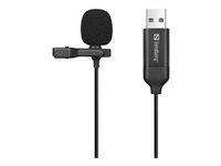 Sandberg Streamer USB Clip Microphone, Lavaliermikrofon/mygga, -38 dB, 50 - 18000 hz, 16 bit, 48 kHz, 84 dB 126-40