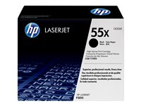 HP 55X - Lång livslängd - svart - original - LaserJet - tonerkassett (CE255X) - för LaserJet Enterprise MFP M525, LaserJet Enterprise Flow MFP M525, LaserJet Managed MFP M525 CE255X
