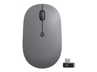 Lenovo Go, Ambidextrous, Optisk, RF Trådlös, 2400 DPI, Svart, Grå 4Y51C21216