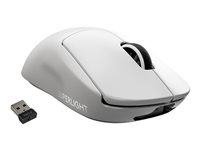 Logitech G Pro X Superlight, högerhand, RF Trådlös, 25600 DPI, 1 ms, Vit 910-005942