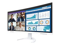 EIZO FlexScan EV3450XC-WT - Med FlexStand - LED-skärm - böjd - 34" (34.1" visbar) - 3440 x 1440 UWQHD - IPS - 300 cd/m² - 1000:1 - 5 ms - 2xHDMI, DisplayPort, USB-C - högtalare - vit EV3450XC-WT