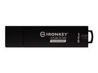 Kingston Technology IronKey D300, 64 GB, USB Type-A, 3.2 Gen 1 (3.1 Gen 1), 250 MB/s, Keps, Svart IKD300SM/64GB