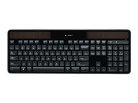 Logitech Wireless Solar Keyboard K750, Fullstor (100 %), Trådlös, RF Trådlös, QWERTY, Svart 920-002921