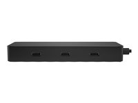 HP 4K USB-C-hubb med flera portar, USB Type-C, USB 3.2 Gen 2 (3.1 Gen 2) Type-C, 10000 Mbit/s, Svart, 4K Ultra HD, 116 mm 6G843AA