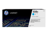 HP 508X - Lång livslängd - cyan - original - LaserJet - tonerkassett (CF361X) - för Color LaserJet Enterprise MFP M577, LaserJet Enterprise Flow MFP M577 CF361X