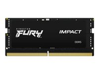 Kingston FURY Impact - DDR5 - sats - 32 GB: 2 x 16 GB - SO DIMM 262-pin - 6400 MHz / PC5-51200 - CL38 - 1.35 V - on-die ECC KF564S38IBK2-32