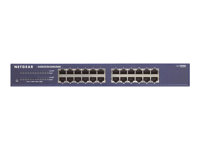 NETGEAR JGS524, Ohanterad, Gigabit Ethernet (10/100/1000), Full duplex, Rackmontering JGS524-200EUS