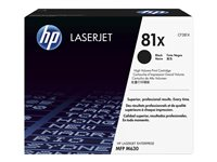 HP 81X svart original LaserJet tonerkassett med hög kapacitet, 25000 sidor, Svart, 1 styck CF281X