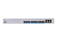 Cisco CBS350, hanterad, L3, 5G Ethernet (100/1000/5000), Strömförsörjning via Ethernet (PoE) stöd, Rackmontering, 1U CBS350-12NP-4X-EU