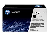 HP 15X svart original LaserJet tonerkassett med hög kapacitet, 3500 sidor, Svart, 1 styck C7115X