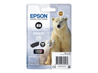 Epson Polar bear Enpack fotosvart 26 Claria Premium-bläck, Standardavkastning, Färgbaserat bläck, 4,7 ml, 200 sidor, 1 styck C13T26114022