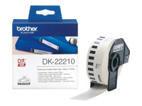 Brother DK-22210, Svart på vitt, DK, Vit, direkt termal, Brother, Brother QL1050, QL1060N, QL500, QL500A, QL550, QL560,QL560VP, QL570, QL580N, QL650TD, QL700,... DK22210