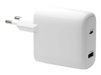 dbramante1928 re-charge - Strömadapter - 65 Watt - 2 utdatakontakter (24 pin USB-C, USB) - vit - Europa CI65EUWH7100