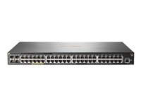 HPE Aruba 2930F 48G PoE+ 4SFP+ TAA - Switch - L3 - Administrerad - 48 x 10/100/1000 (PoE+) + 4 x 1 gigabit/10 gigabit SFP+ (upplänk) - rackmonterbar - PoE+ (370 W) - TAA-kompatibel JL264A