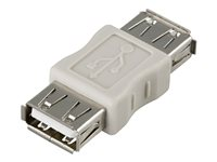 Deltaco USB-61, 1x USB A, 1x USB A, Vit USB-61