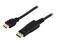 Deltaco DP-3020, 2 m, DisplayPort, HDMI Typ A (standard), Hankoppling, Hankoppling, Rak DP-3020