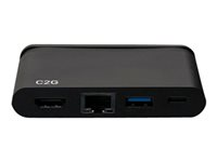 C2G USB C Dock with HDMI, USB, Ethernet, USB C o Power Delivery up to 100W - Dockningsstation - USB-C / Thunderbolt 3 - HDMI - 1GbE C2G54455