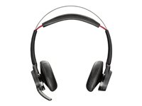 Poly Voyager Focus UC B825 - Headset - på örat - Bluetooth - trådlös, kabelansluten - aktiv brusradering - svart - Certifierad för Skype for Buisness, Certifierad för Microsoft-teams 7F0J1AA