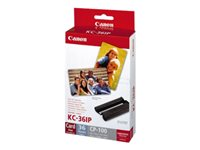 Canon KC-36IP - 1 - 54 x 90 mm bläckpatron/papperssats - för SELPHY CP1000, CP1200, CP1300, CP330, CP530, CP780, CP790, CP800, CP820, CP900, CP910 7739A001