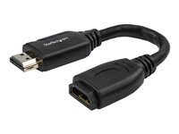 StarTech.com Höghastighets portsparande HDMI-kabel - 4K 60 Hz - 15 cm, 0,152 m, HDMI Typ A (standard), HDMI Typ A (standard), Svart HD2MF6INL