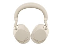 Evolve2 85 headset beige UC, Link 380 BT adapter USB-A UC,1.2m USB-C to USB-A Cable, 3.5mm jack audio cable, Flight adapter, Carry case, Warranty and warning (safety leaflets) 28599-989-998