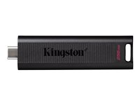 Kingston Technology DataTraveler Max, 256 GB, USB Type-C, 3.2 Gen 2 (3.1 Gen 2), 1000 MB/s, Friktionslager, Svart DTMAX/256GB