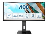 AOC P2 CU34P2A, 86,4 cm (34"), 3440 x 1440 pixlar, Quad HD, LED, 1 ms, Svart CU34P2A