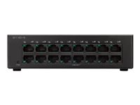 Cisco Small Business SF110D-16 - Switch - ohanterad - 16 x 10/100 - skrivbordsmodell, väggmonterbar SF110D-16-UK