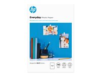 HP Everyday Photo-papper, glättat, 200 g/m2, 10 x 15 cm (101 x 152 mm), 100 ark, Glansigt, 200 g/m ^, 10x15 cm, Vit, 100 ark, 15 - 30 ° C CR757A